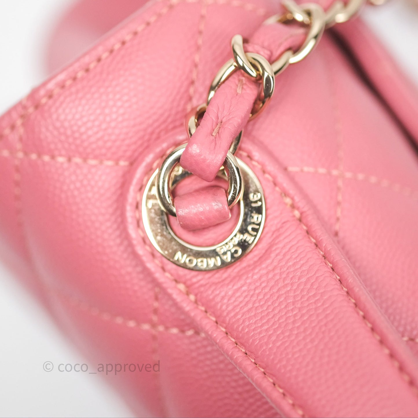 Chanel Quilted Medium Business Affinity Flap Rose Pink Caviar Gold Hardware
