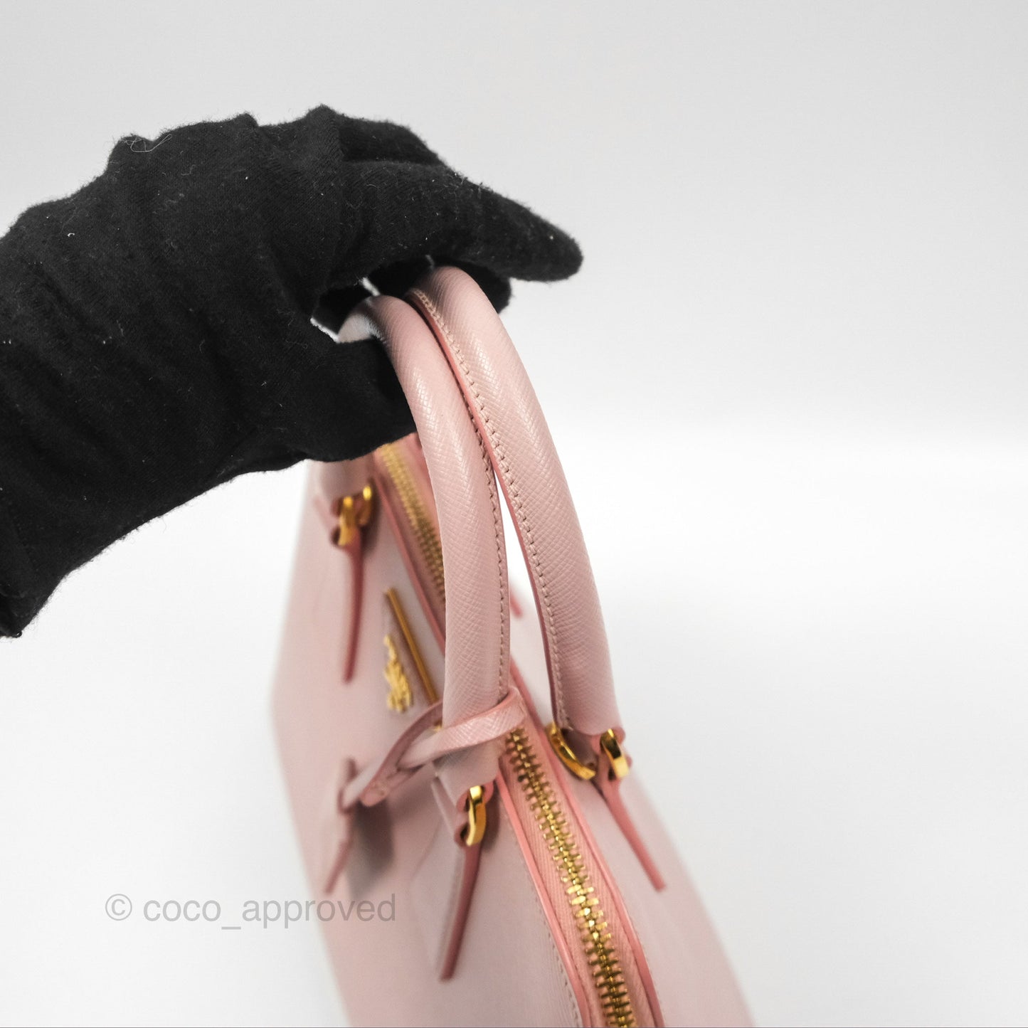 Prada Small Promenade Bag Saffiano Lux Light Pink