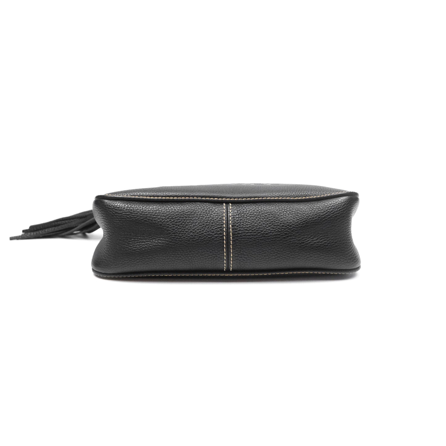 Chanel Vintage Fringe CC Shoulder Bag Black Calfskin