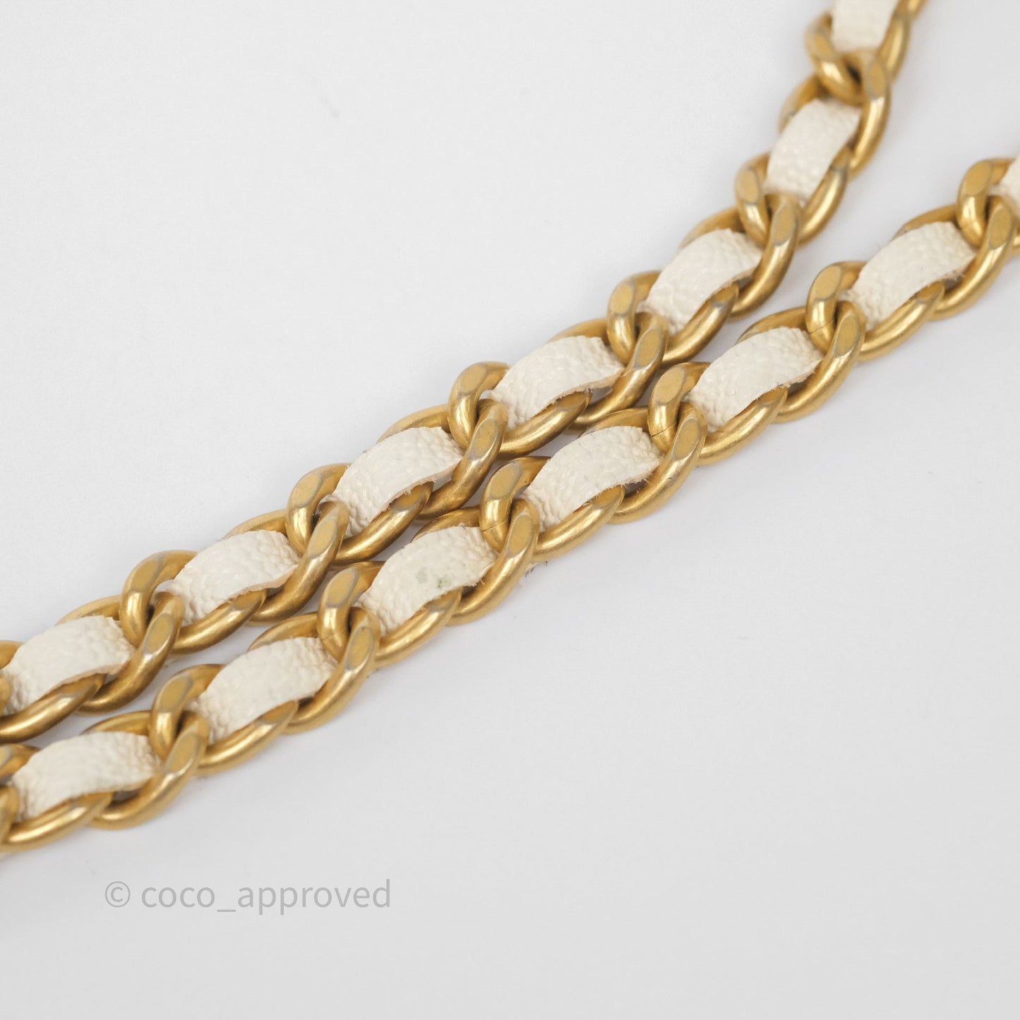 Chanel Quilted Mini Top Handle Vanity With Chain Ivory Caviar Aged Gold Hardware