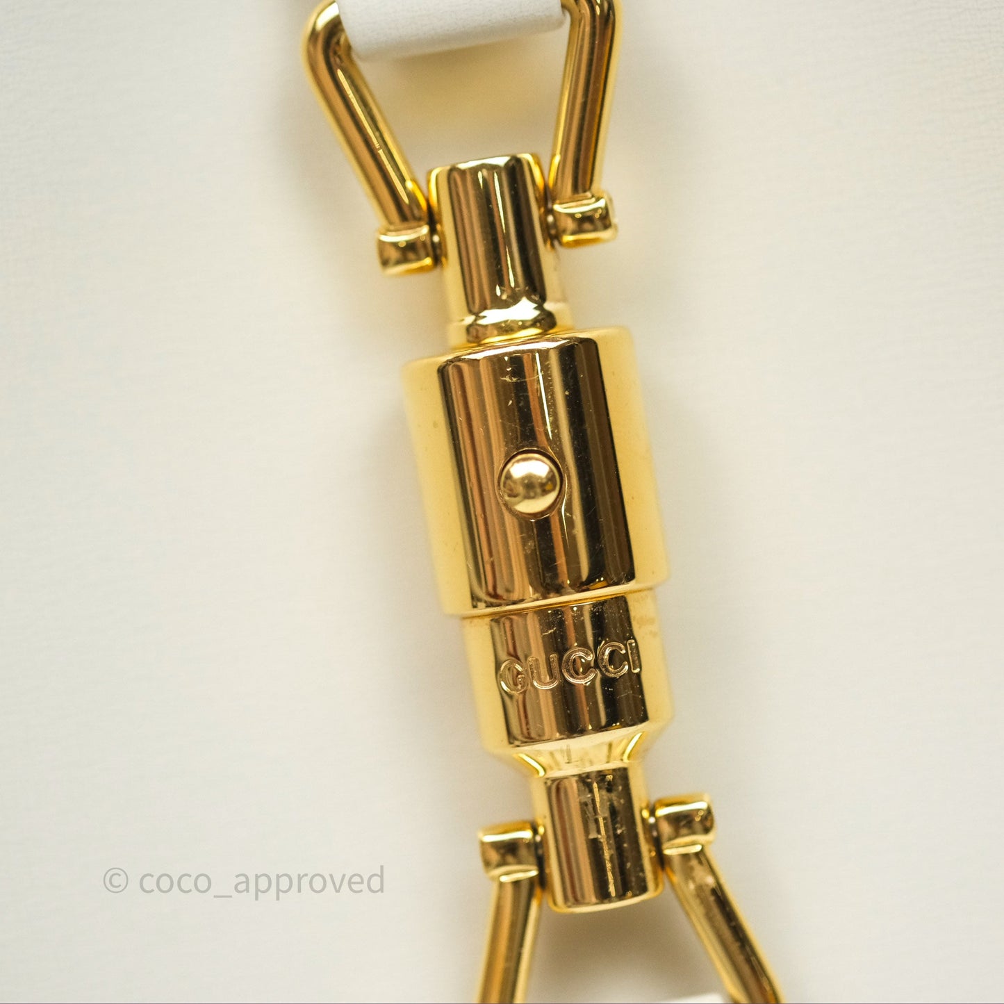 Gucci Jackie 1961 White Small Shoulder Bag Gold Hardware