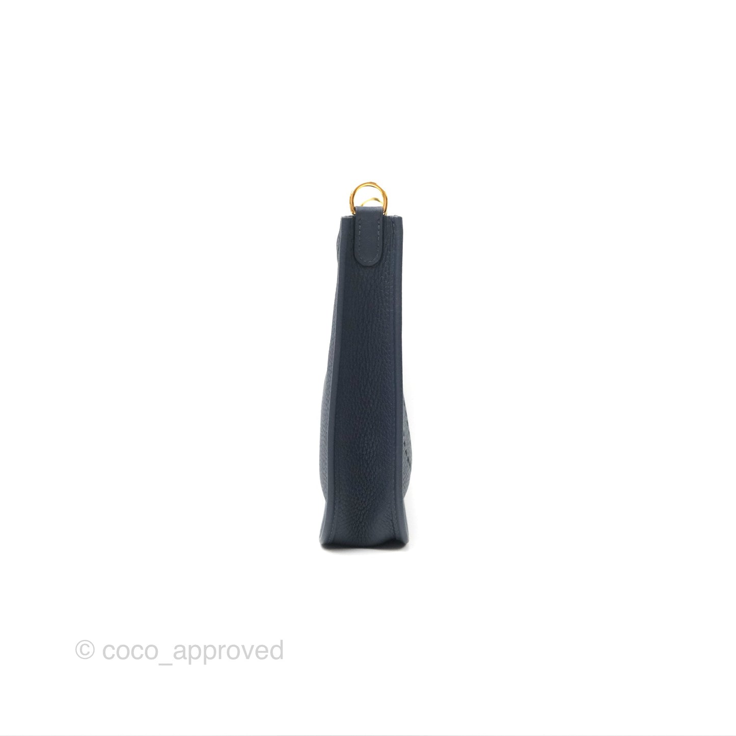 Hermès Mini Evelyne 16 Bleu Nuit 2Z/ Bleu Indigo 76 Clemence Gold Hardware