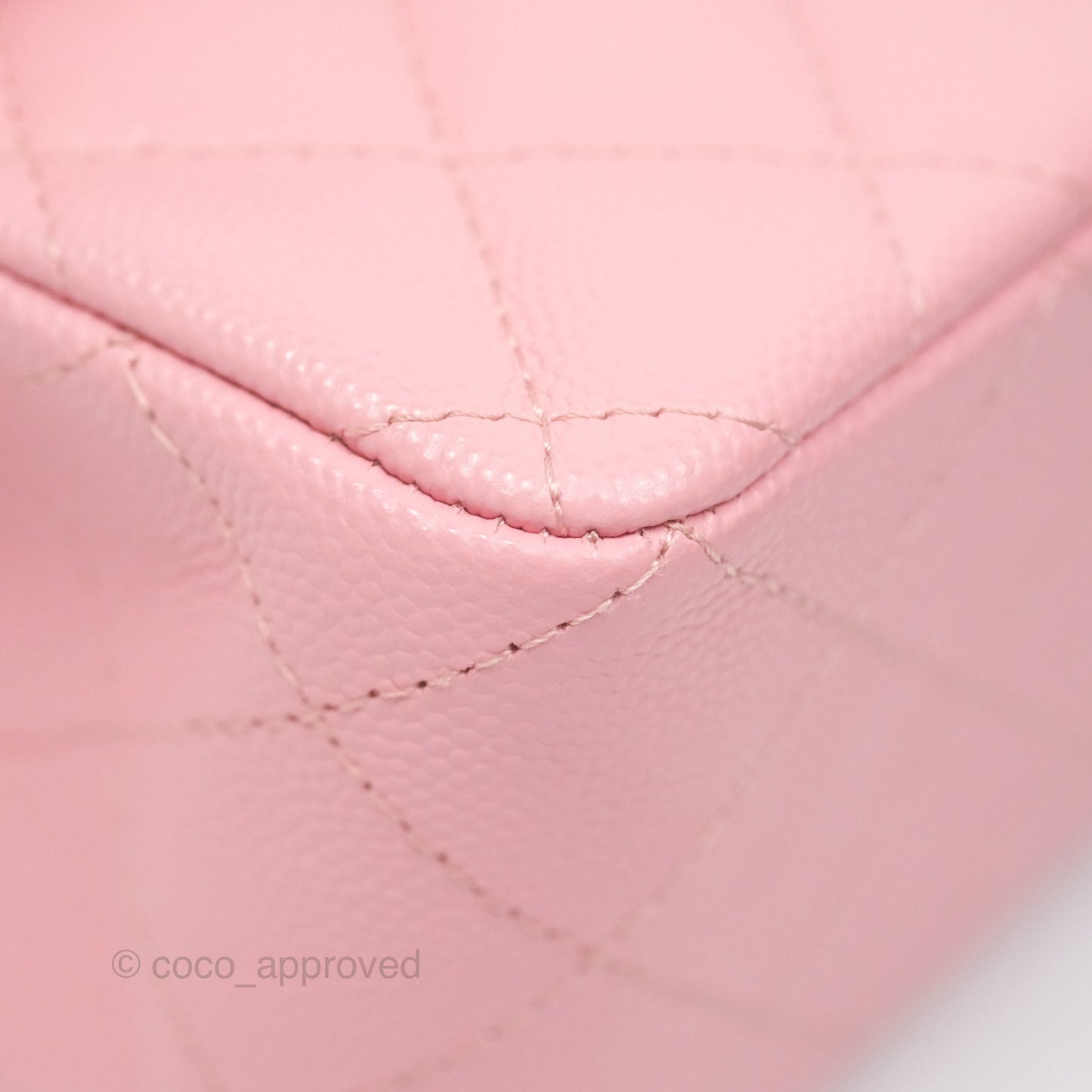 Chanel Small Classic Flap Quilted Sakura Pink Caviar Gold Hardware 22C