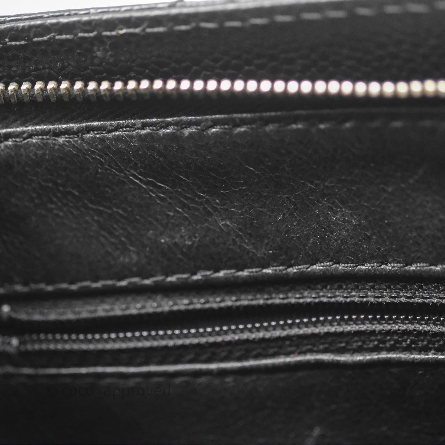 Chanel Vintage Quilted CC Tote Black Caviar Gold Hardware