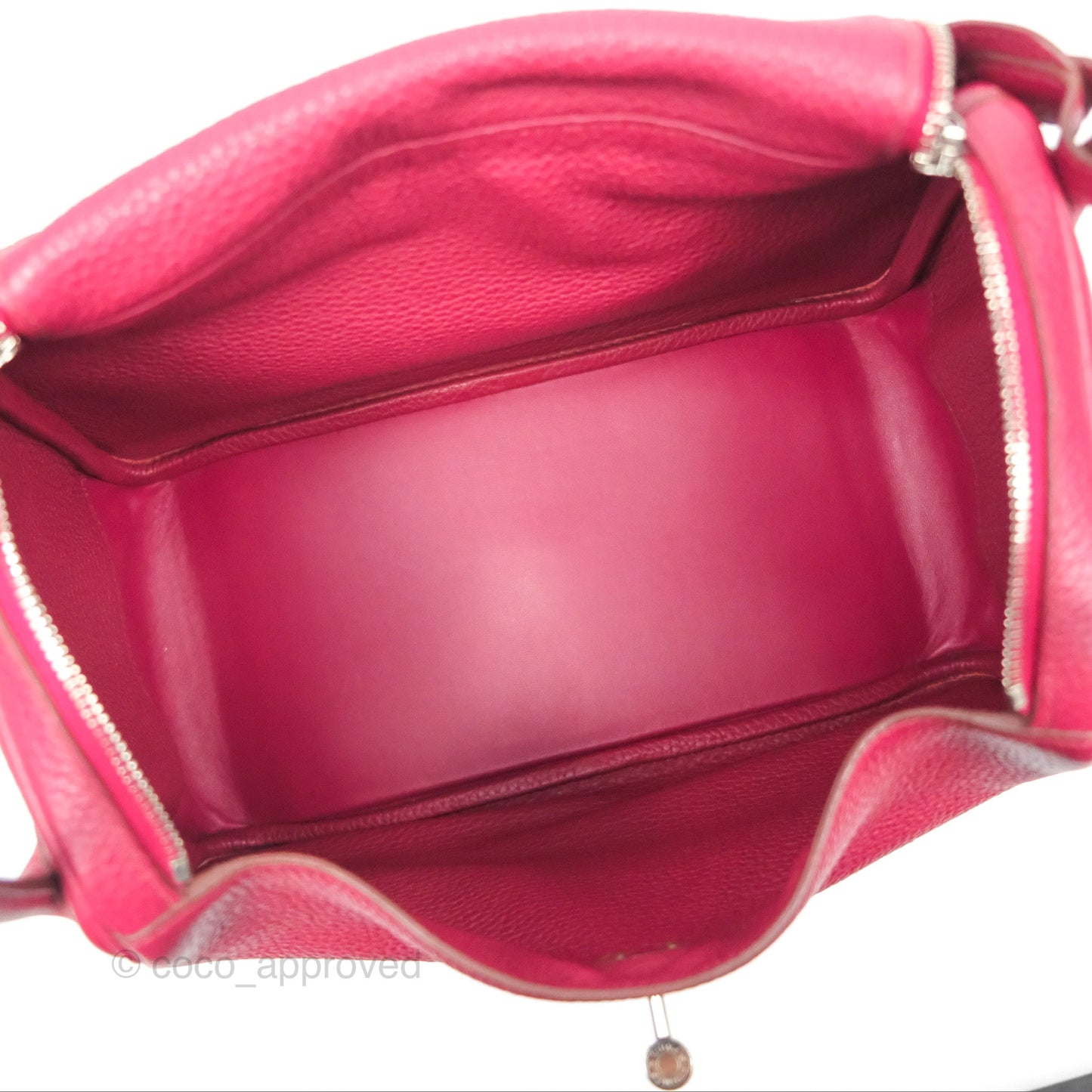 Hermès Lindy 30 Rubis Clemence Palladium Hardware