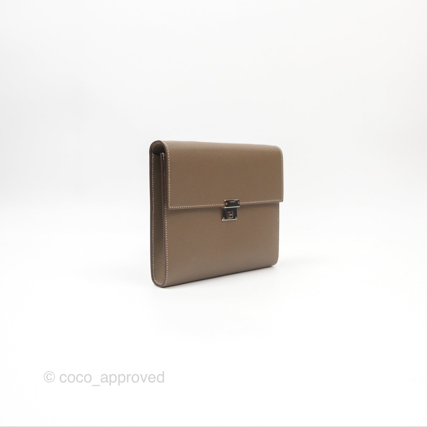 Hermès Clic 16 Wallet Etoupe 18 Epsom Palladium Hardware