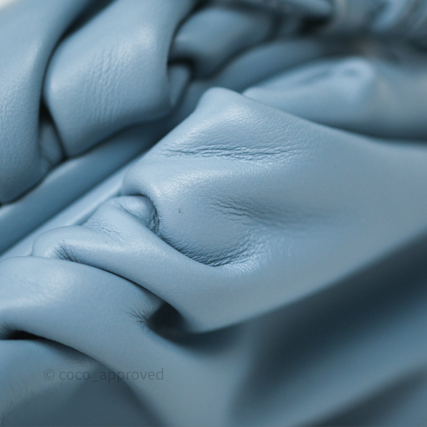 Bottega Veneta The Mini Pouch Ice Blue Calfskin