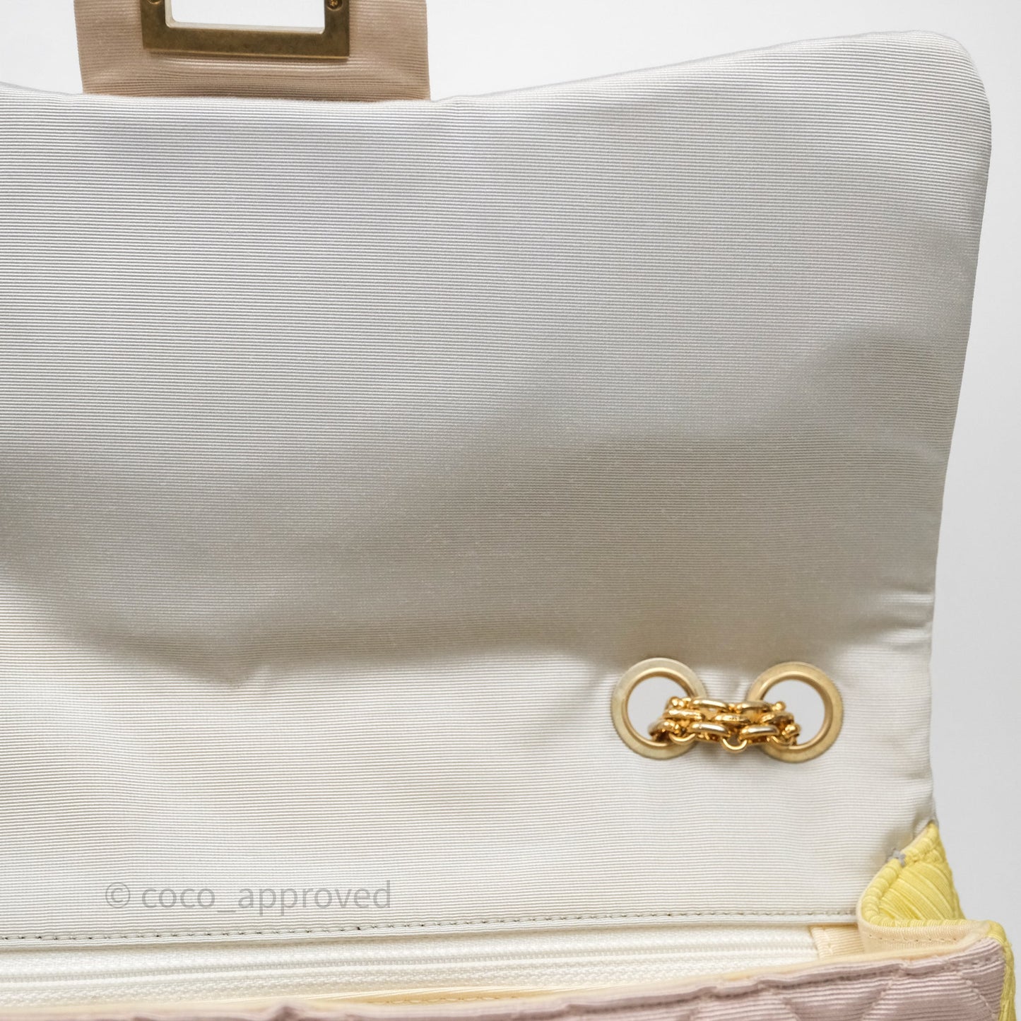 Chanel Reissue Flap Bag Tricolor Pastel Satin Aged Gold Hardware