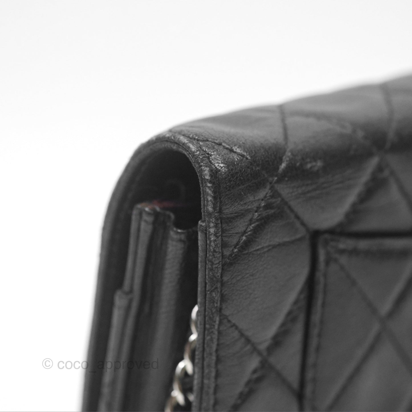 Chanel Quilted Wallet on Chain WOC Black Lambskin Palladium Hardware