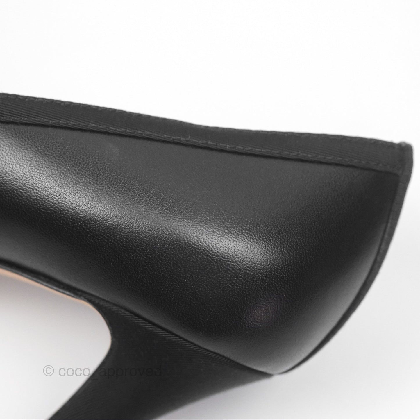 Chanel Classic Heels CC Black Lambskin Size 39.5