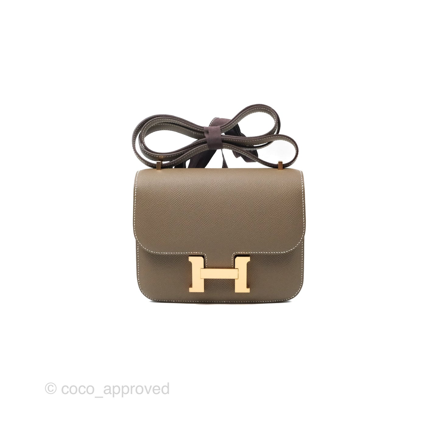 Hermès Constance Mini 18cm Mirror Etoupe Epsom Rose Gold Hardware