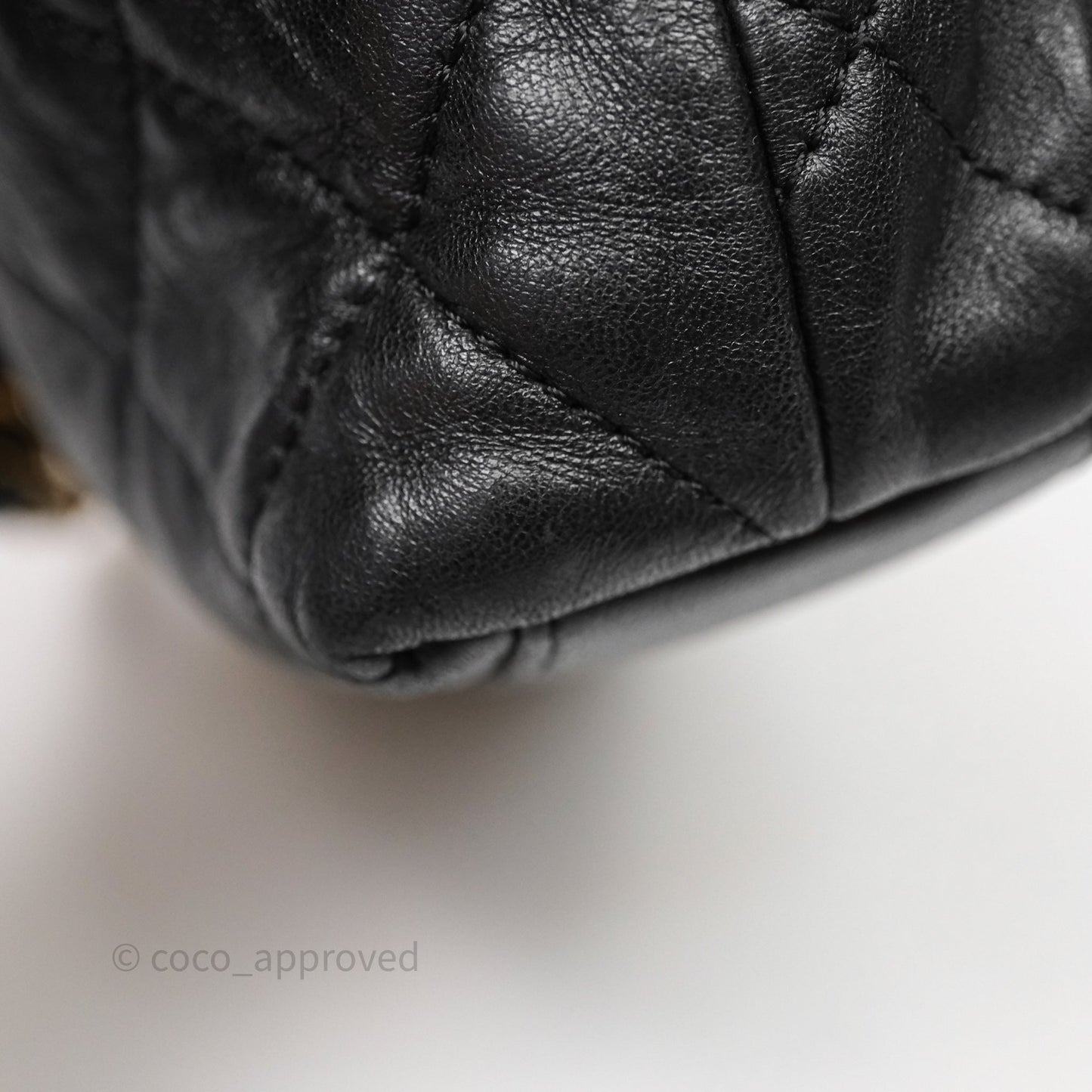 Chanel Small Hobo Bag Crumpled Black Lambskin Aged Gold Hardware
