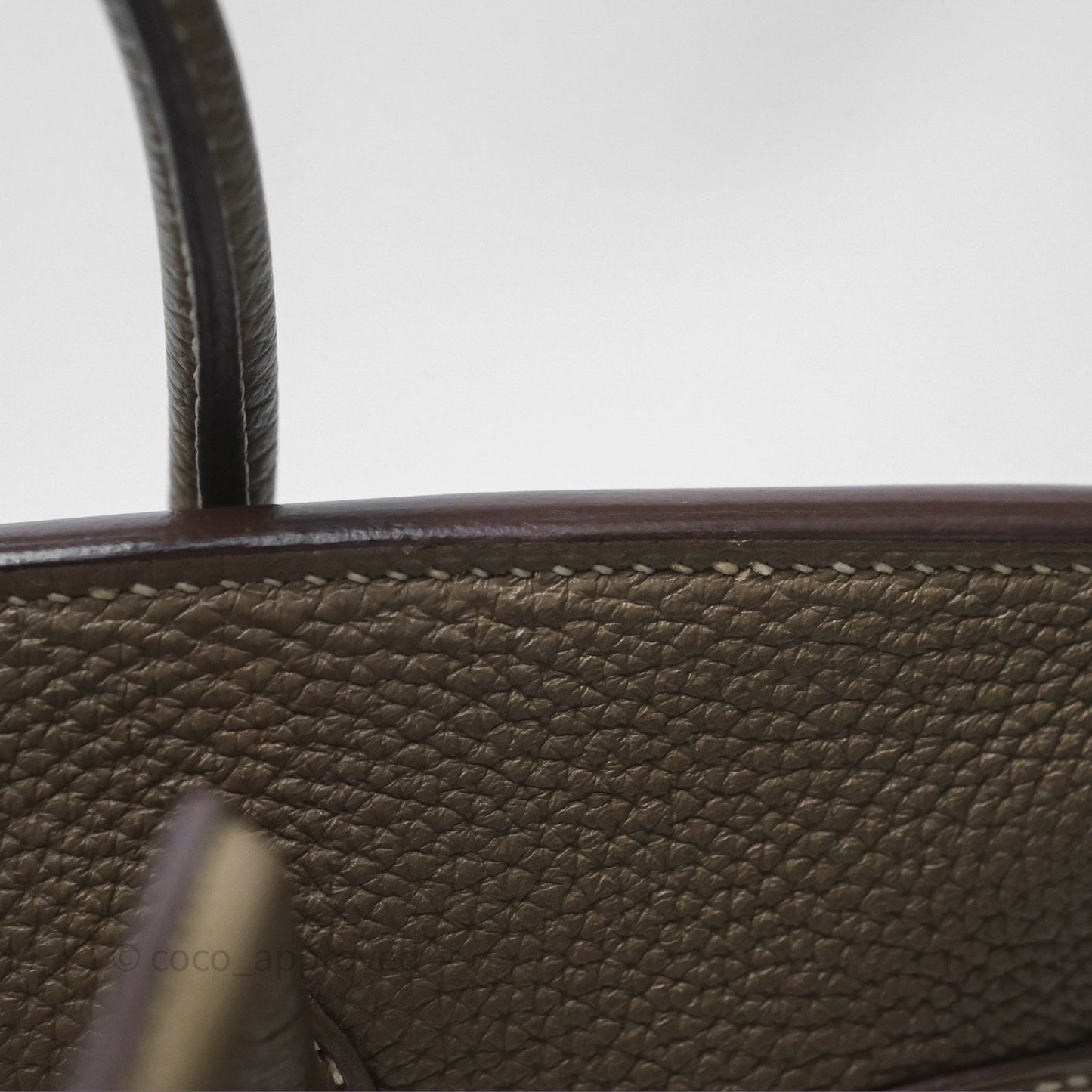 Hermes Birkin 25 Retourne Etoupe 18 Clemence Palladium Hardware