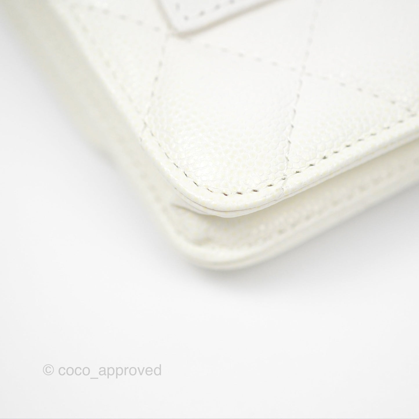 Chanel My Everything Belt Flap Card Holder White Caviar Incognito Hardware