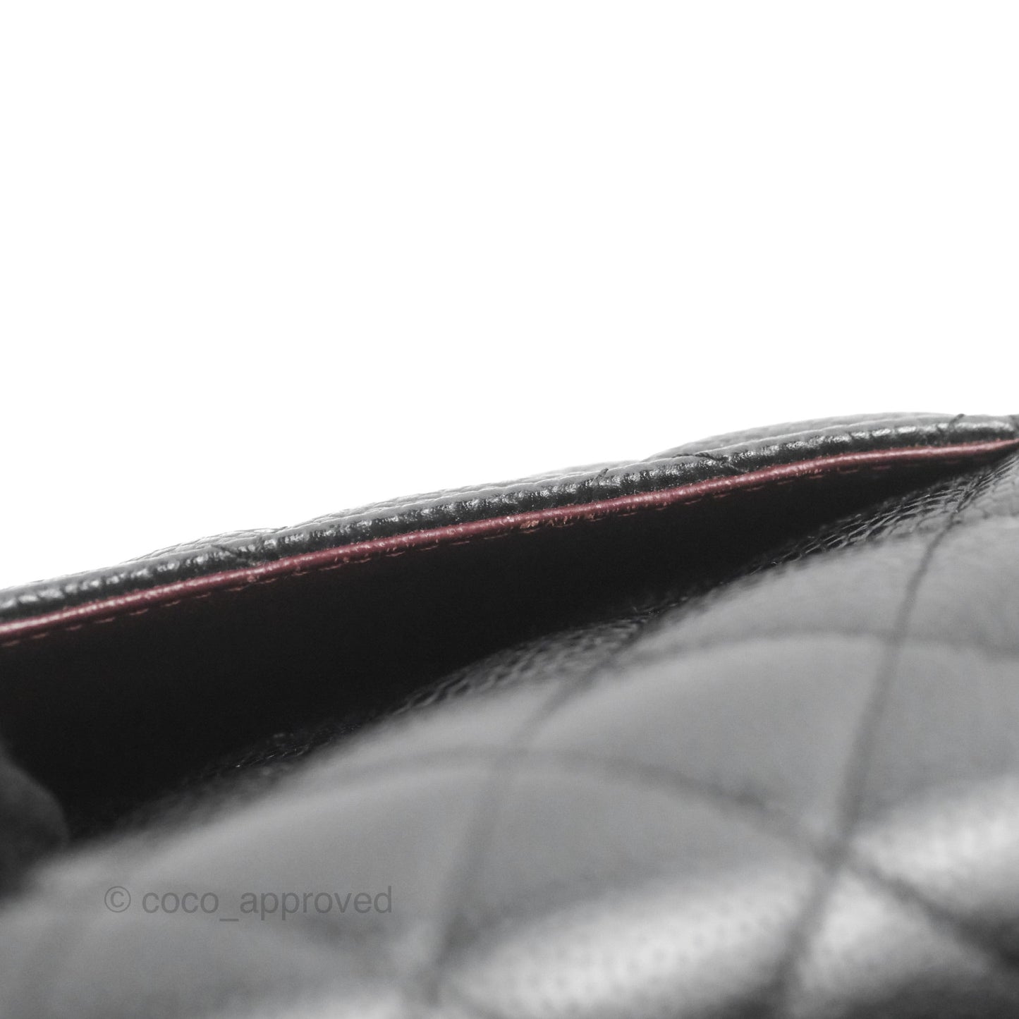 Chanel Classic M/L Medium Flap Quilted Black Caviar Silver Hardware