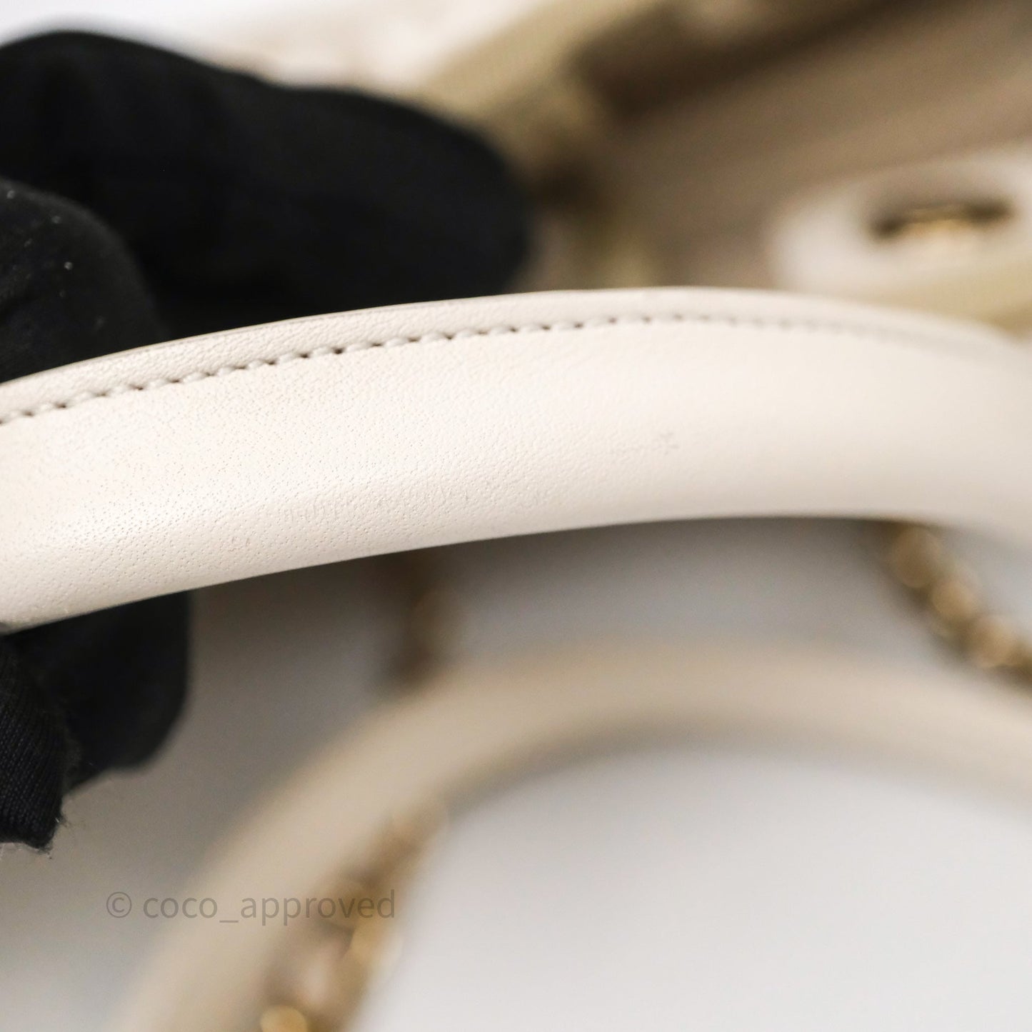 Chanel New Small Deauville Tote Beige Canvas Gold Hardware