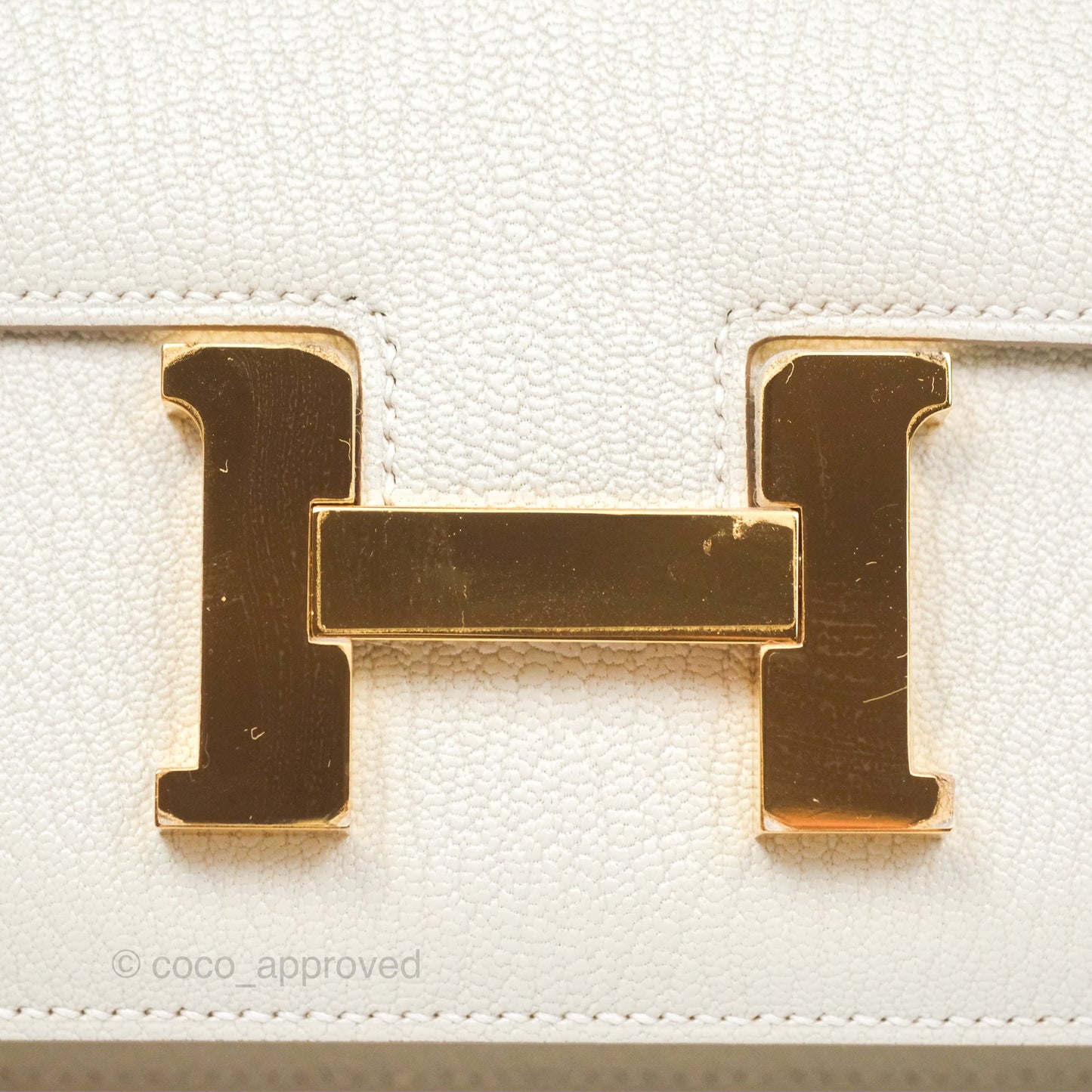 Hermès Constance Mini 18cm Mushroom Chevre Mysore Gold Hardware