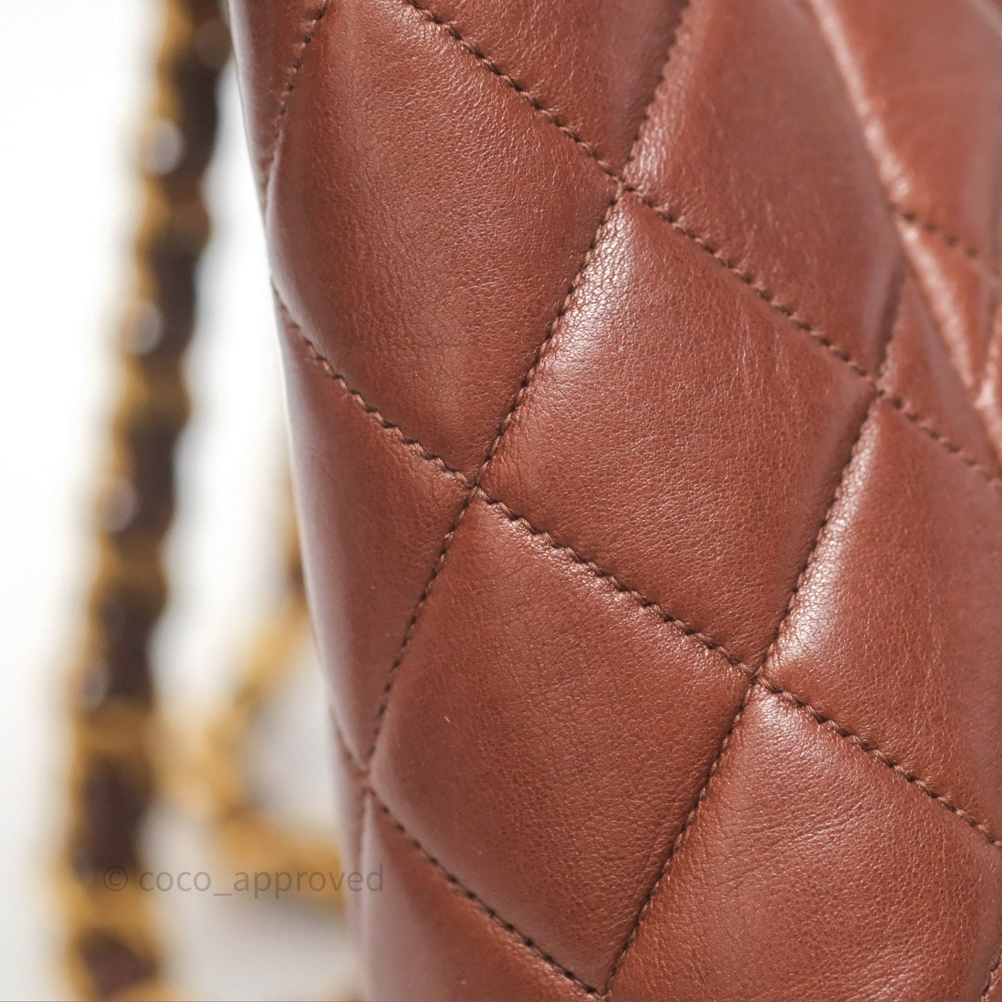 Chanel Vintage CC Duma Backpack Brown Lambskin 24K Gold Hardware