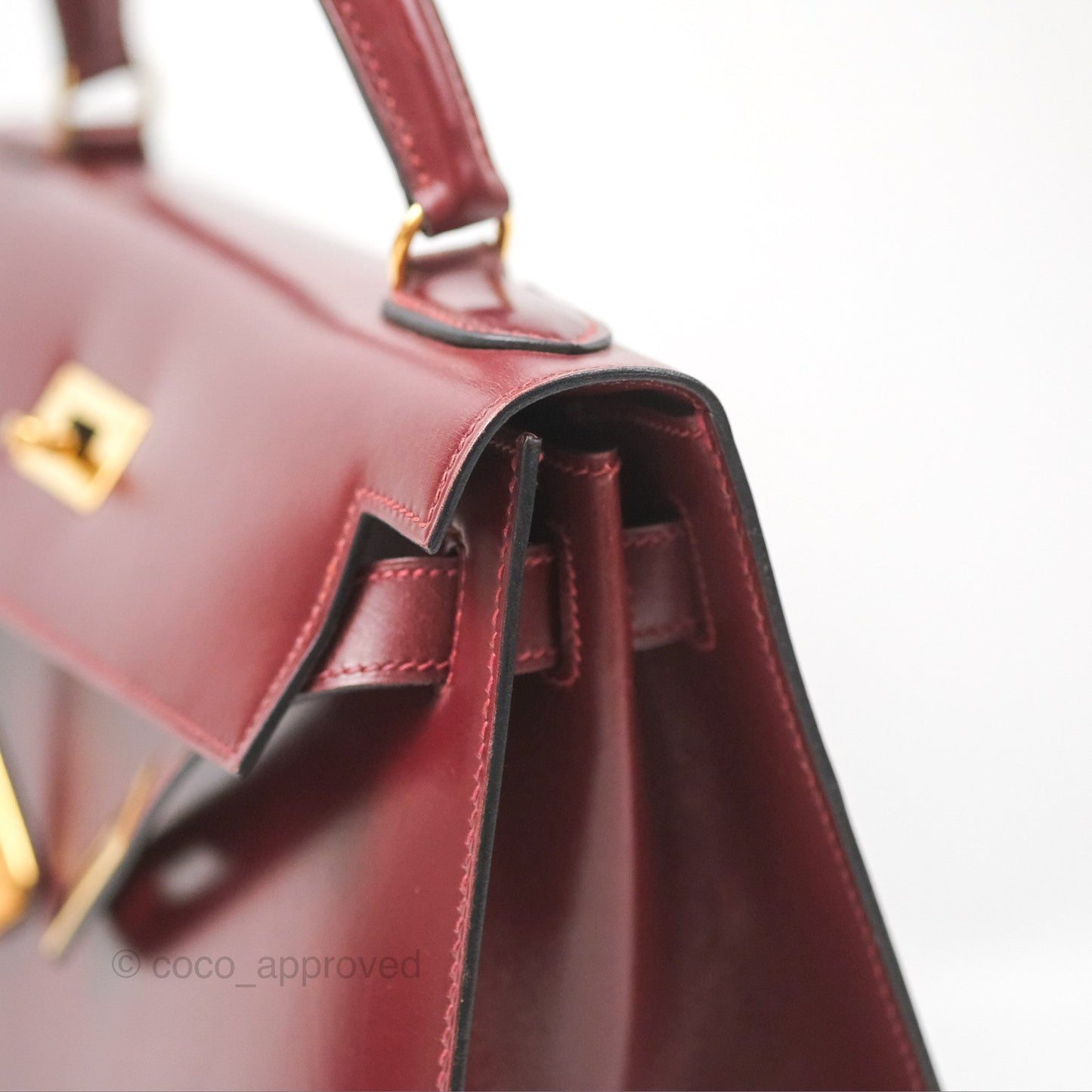Hermès Kelly Sellier 28 Box Rouge Gold Hardware
