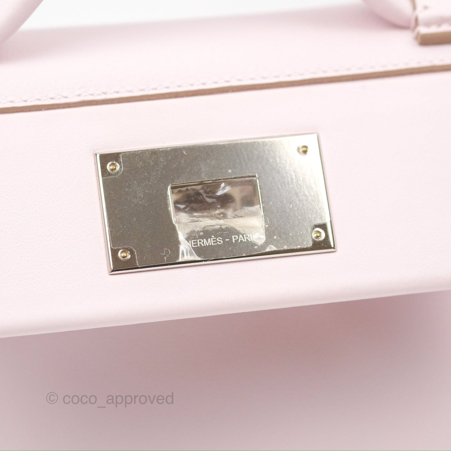 Hermès 24/24 21 Mini Mauve Pale Evercolor/Swift Palladium Hardware