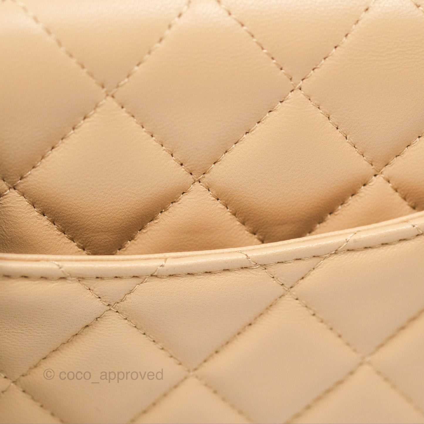 Chanel Quilted Pearl Crush Wallet on Chain WOC Beige Lambskin Aged Gold Hardware