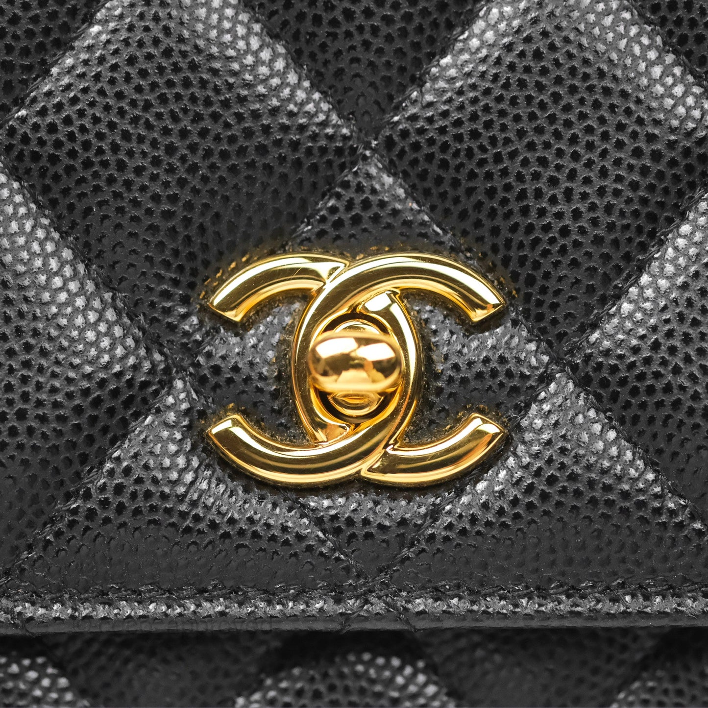 Chanel Mini WOC Bag Charm Black Caviar Gold Hardware