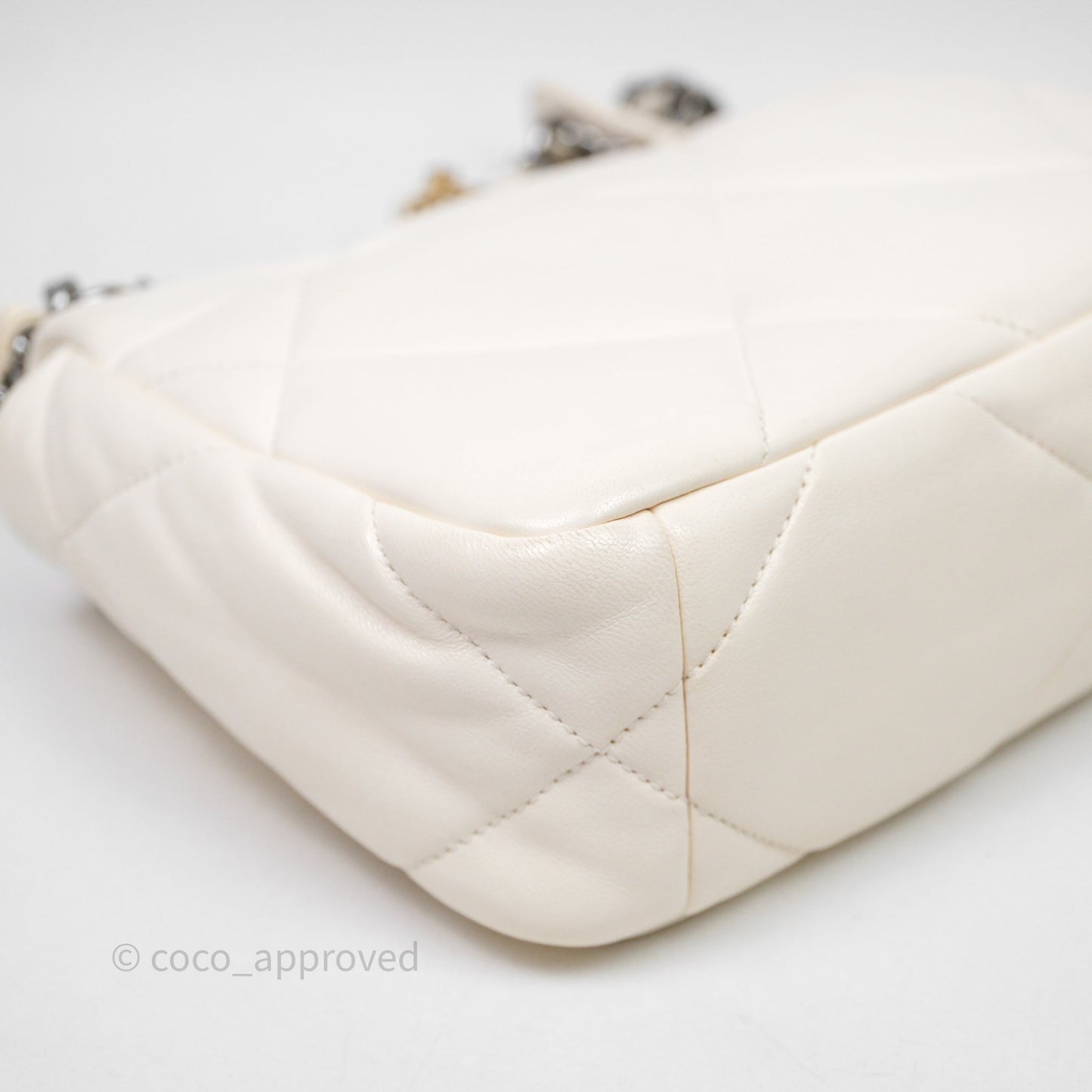 Chanel 19 Small Ivory White Mixed Hardware