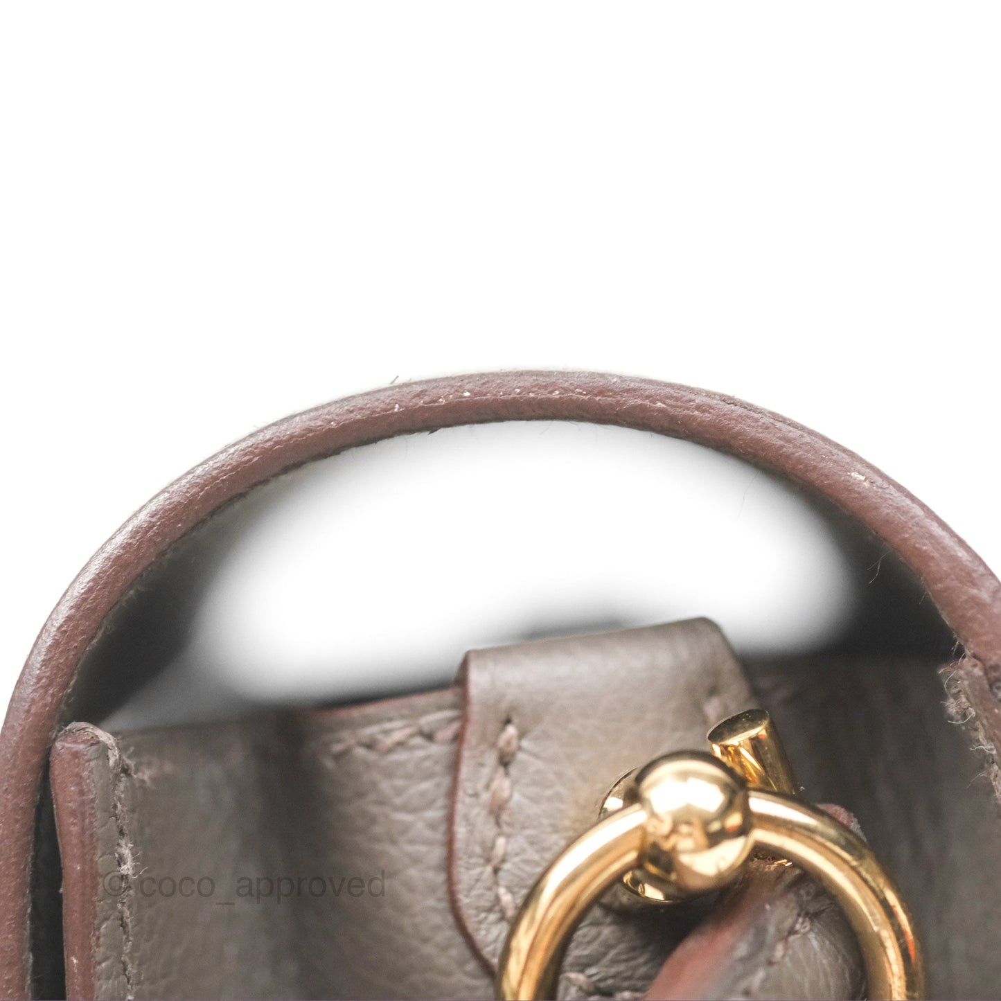 Hermès Roulis Mini 18 Gris Etain 8F Evercolor Gold Hardware