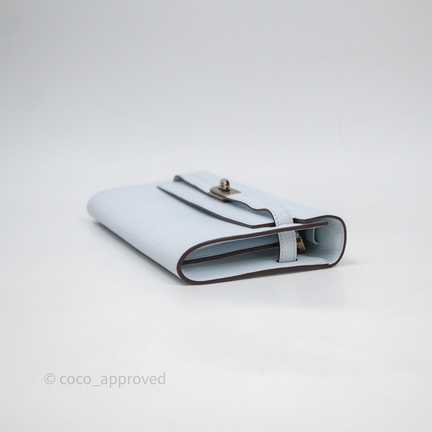 Hermès Kelly To Go Bleu Brume T0 Chèvre Mysore Palladium Hardware