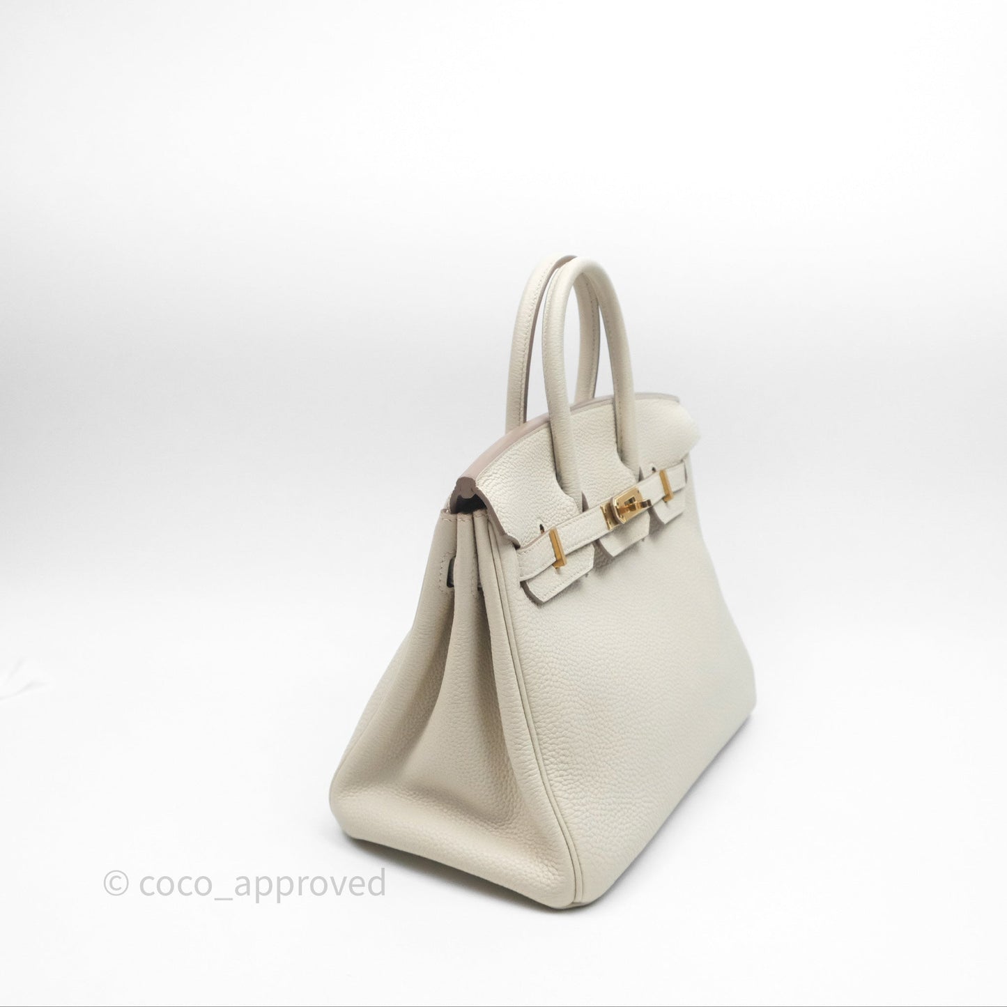 Hermès Birkin 25 Retourne Craie 10 Togo Gold Hardware