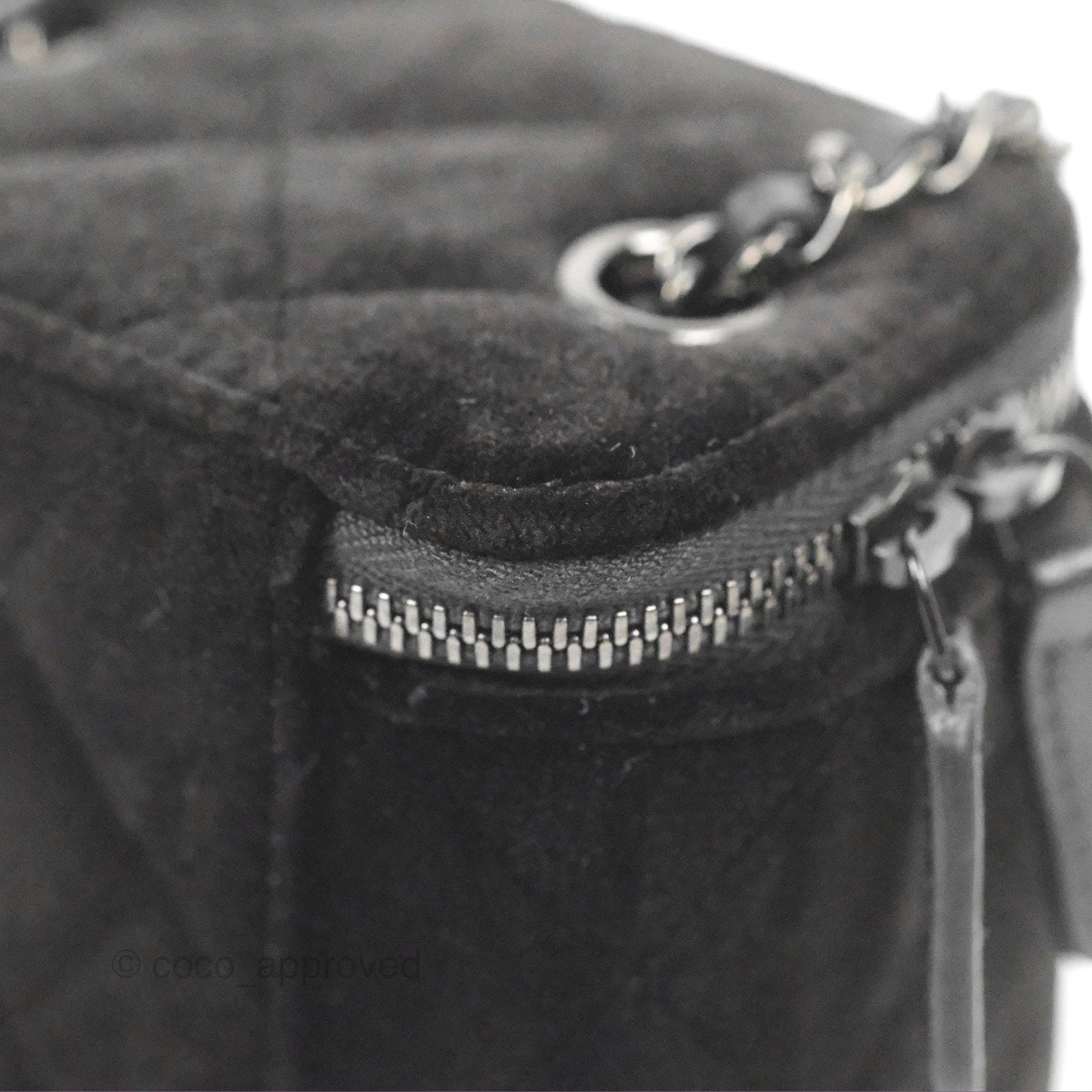 Chanel Mini Vanity with Classic Chain Black Velvet Black Hardware
