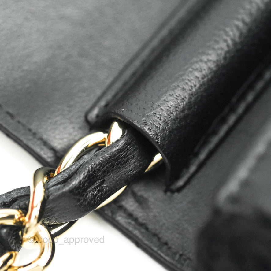Chanel Mini Bag Black Lambskin Crochet Gold Hardware 22C