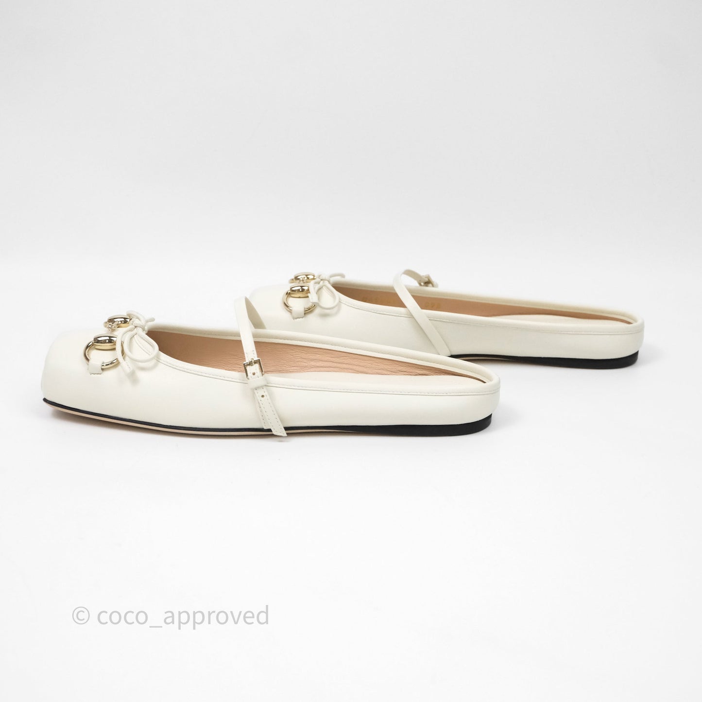 Gucci Horsebit Ballet Flats White Size 35.5