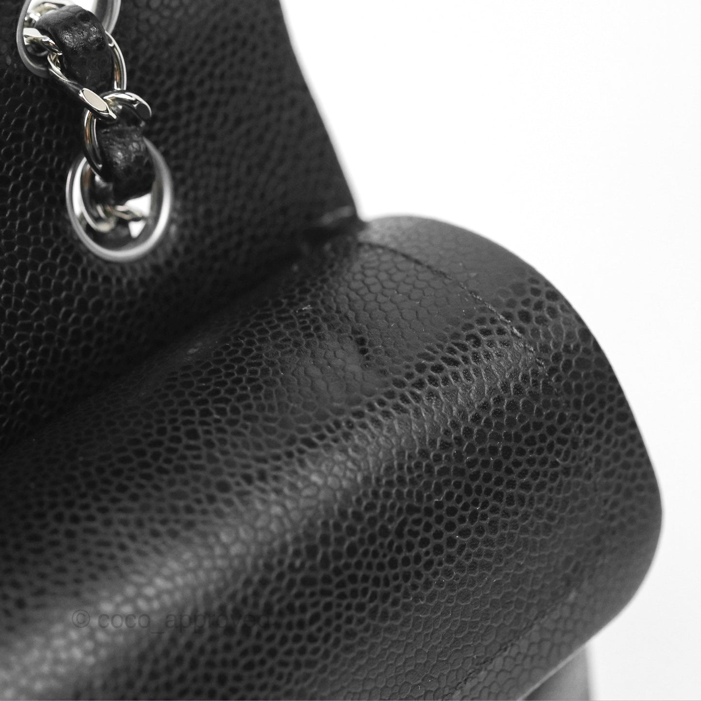 Chanel Small Classic Flap Quilted Black Caviar Silver Hardware