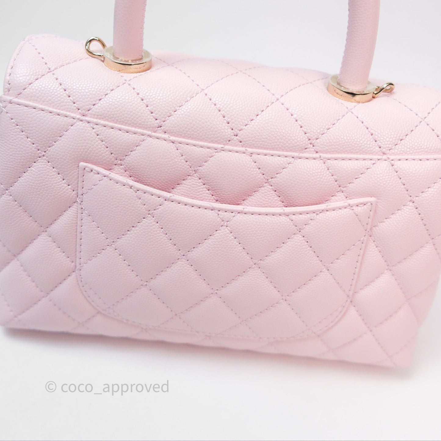 Chanel Small Coco Handle Light Pink Caviar Gold Hardware