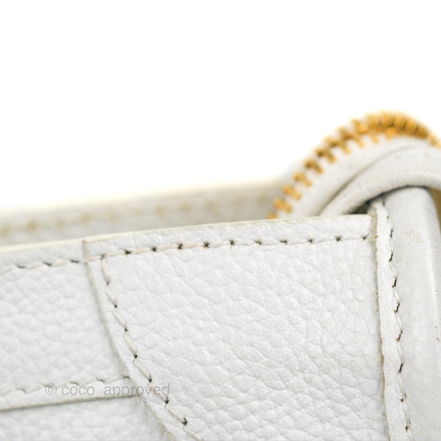 Balenciaga Classic Small City Bag White Aged Calfskin Gold Hardware