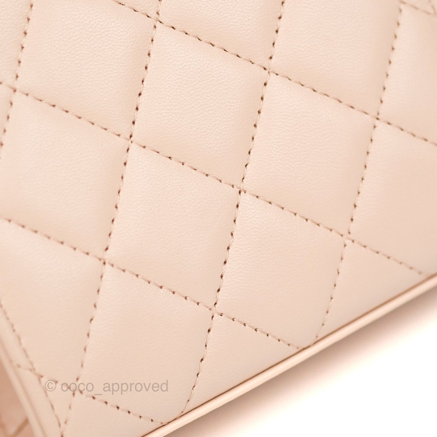 Chanel Mini Quilted Trendy CC Clutch With Chain Light Pink Lambskin Gold Hardware