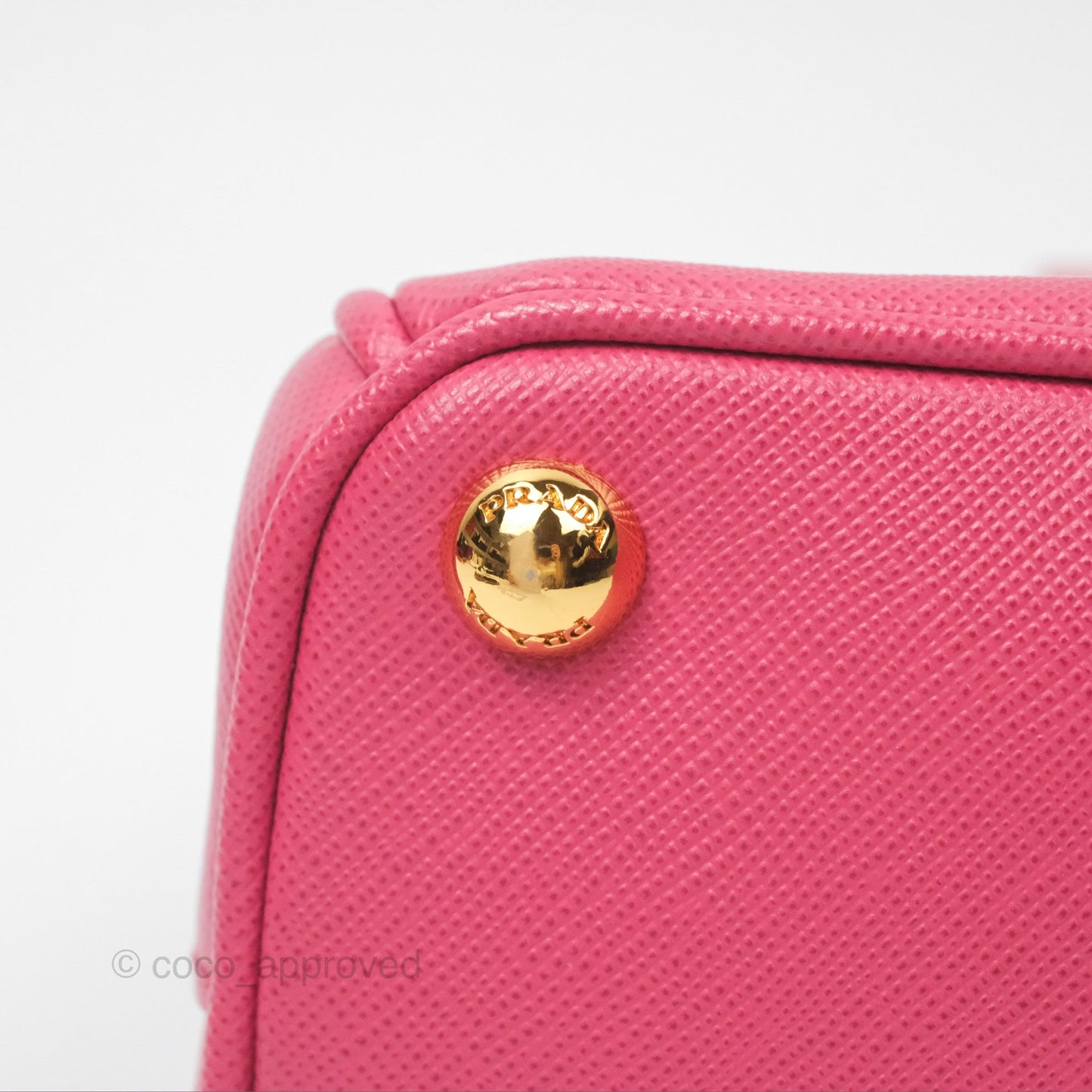 Prada Mini Galleria Bag Saffiano Lux Peonia