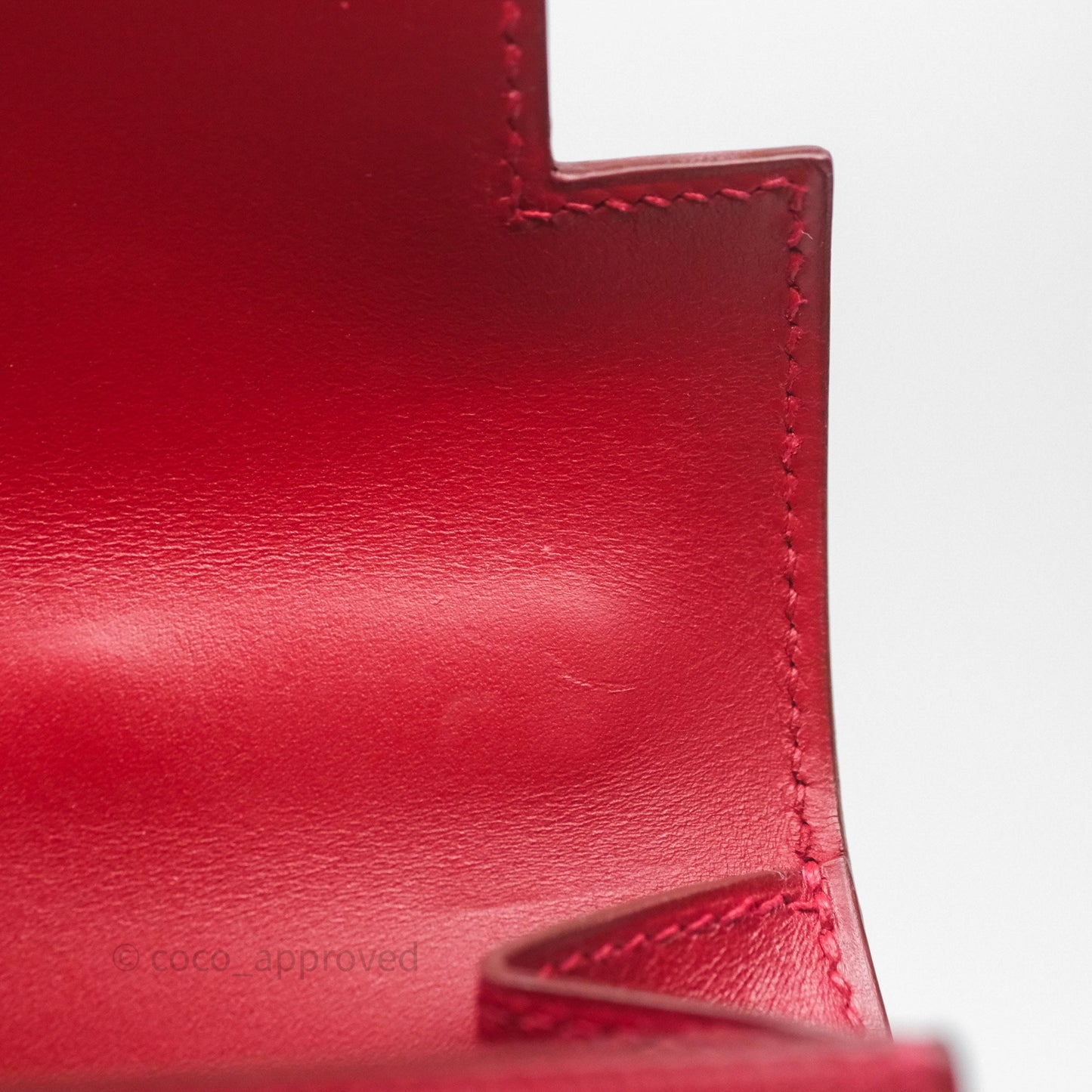 Hermès Vintage Kelly 32 Sellier Rouge Hermes 55 Box Leather Gold Hardware