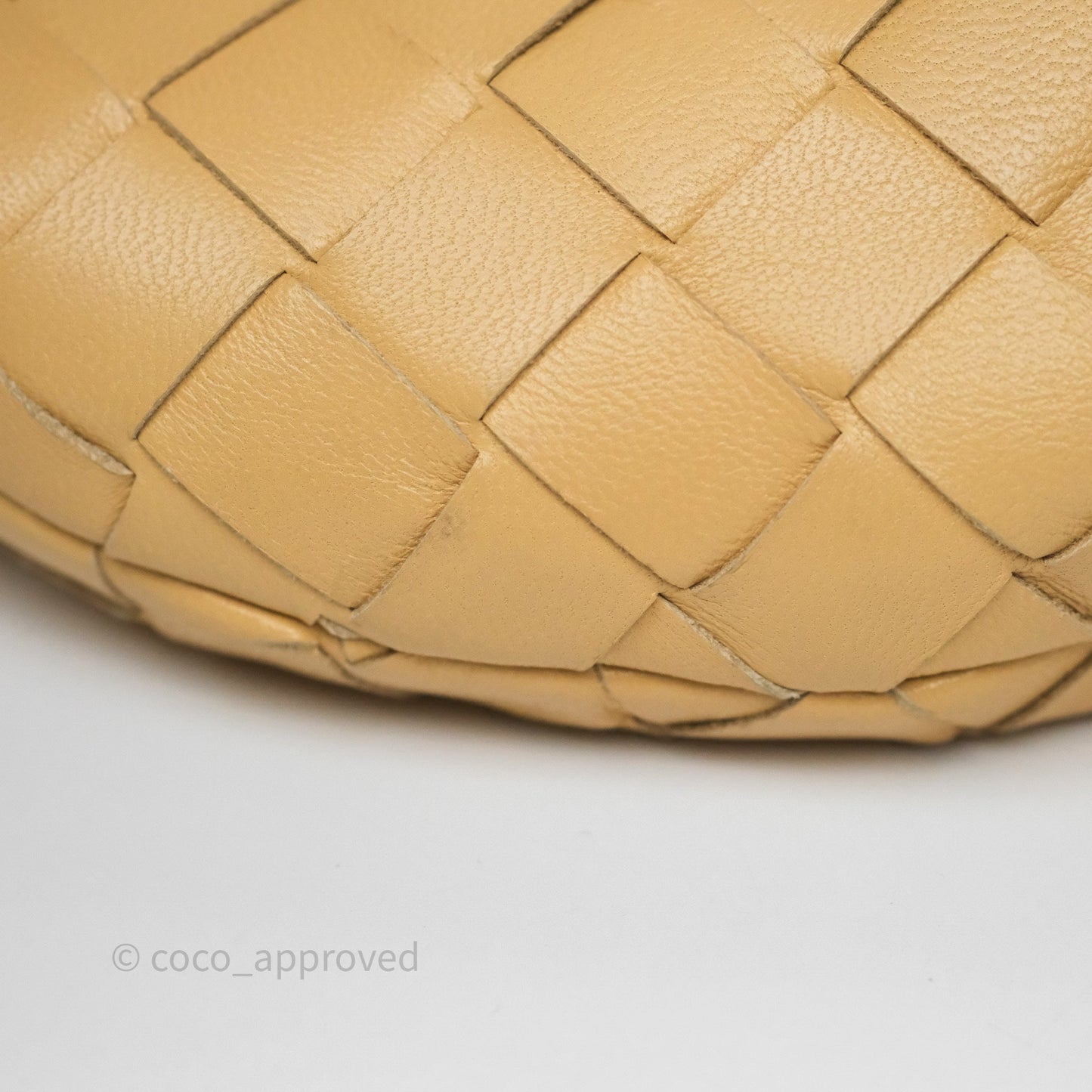 Bottega Veneta Mini Jodie Bag Intrecciato Almond Lambskin