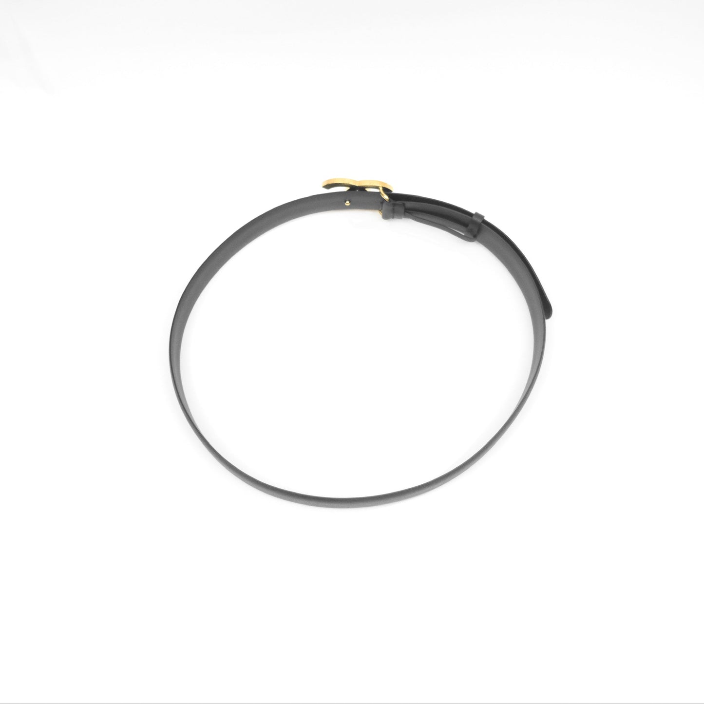 Chanel CC Belt Black Gold Hardware Size 75 24C