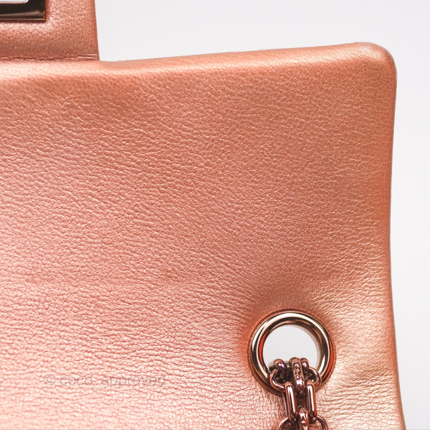 Chanel Mini Reissue 224 Copper Metallic Calfskin Rose Gold