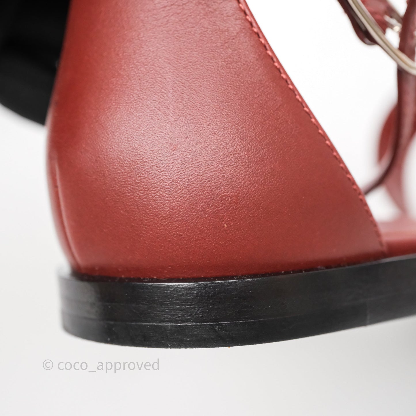 Hermes Sandales Santorini Rouge Tomette Size 36.5