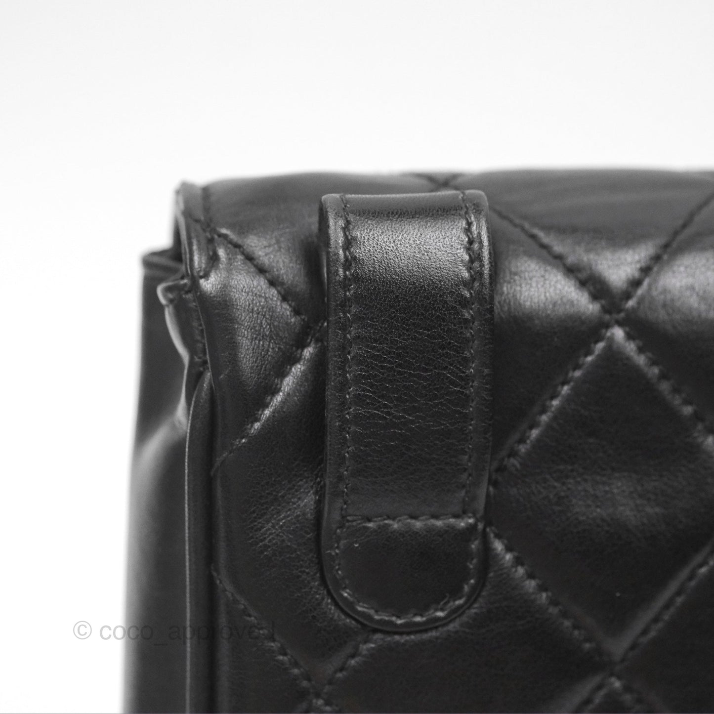 Chanel Vintage Belt Bag Quilted Black Lambskin 24K Gold Hardware