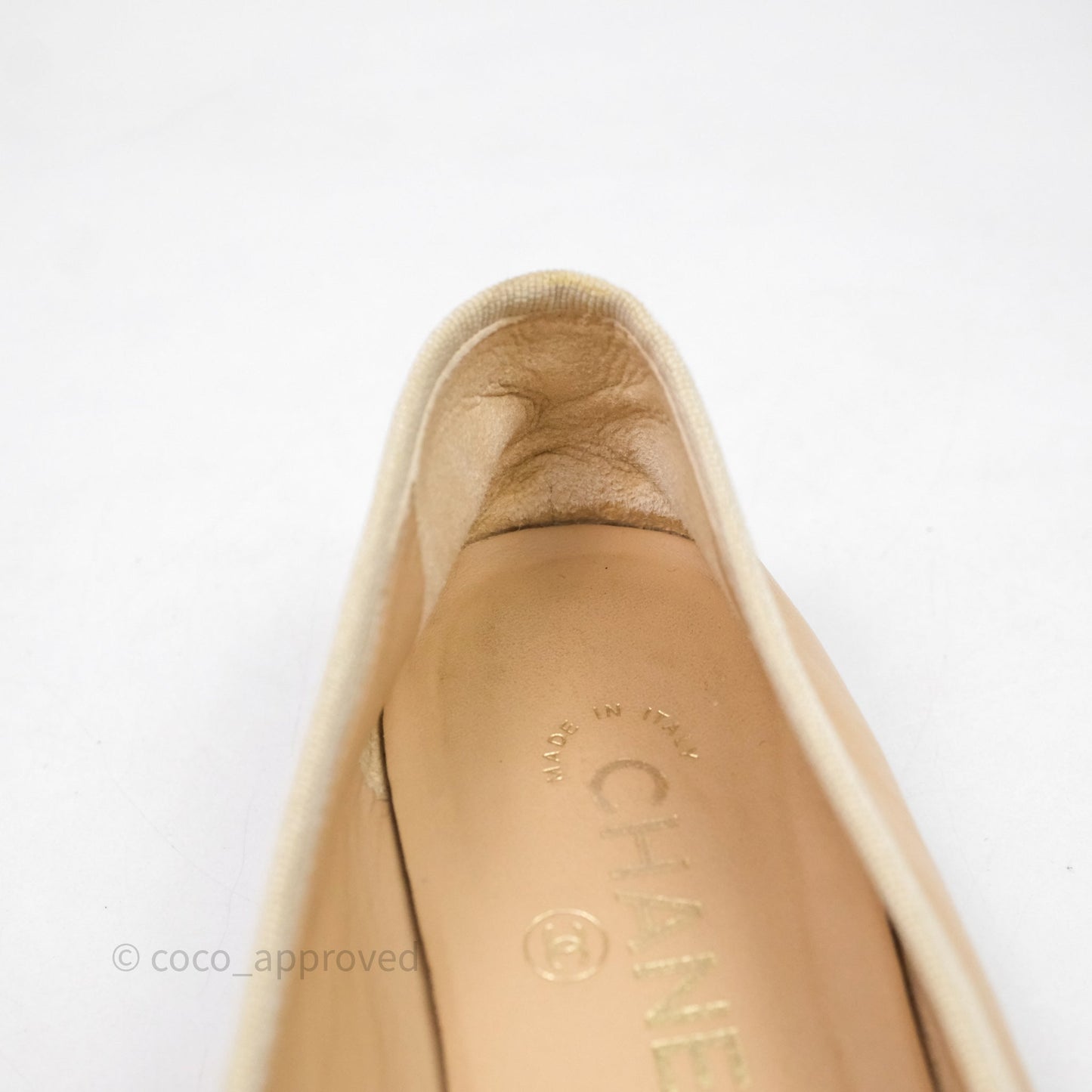 Chanel Ballerina Flats Black Beige Size 36