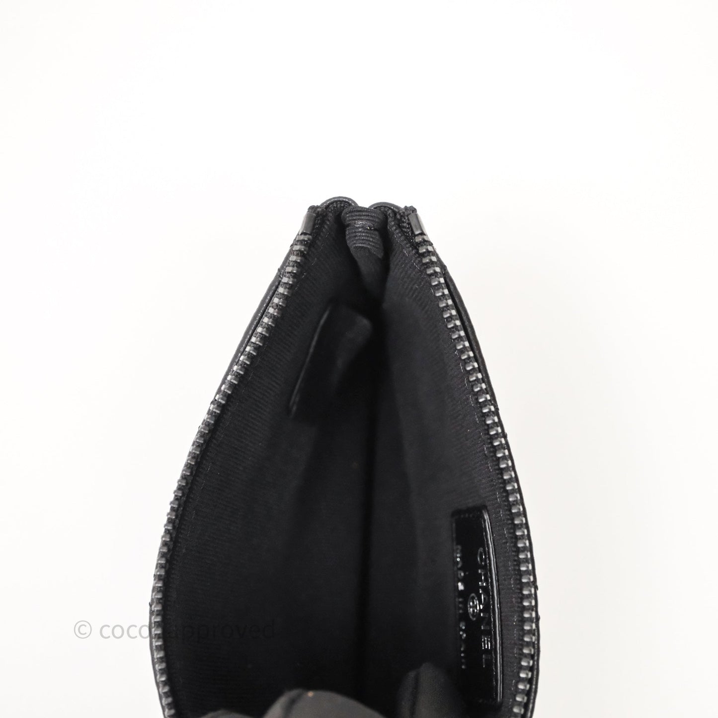 Chanel Classic Mini Quilted O Case So Black Lambskin Black Hardware