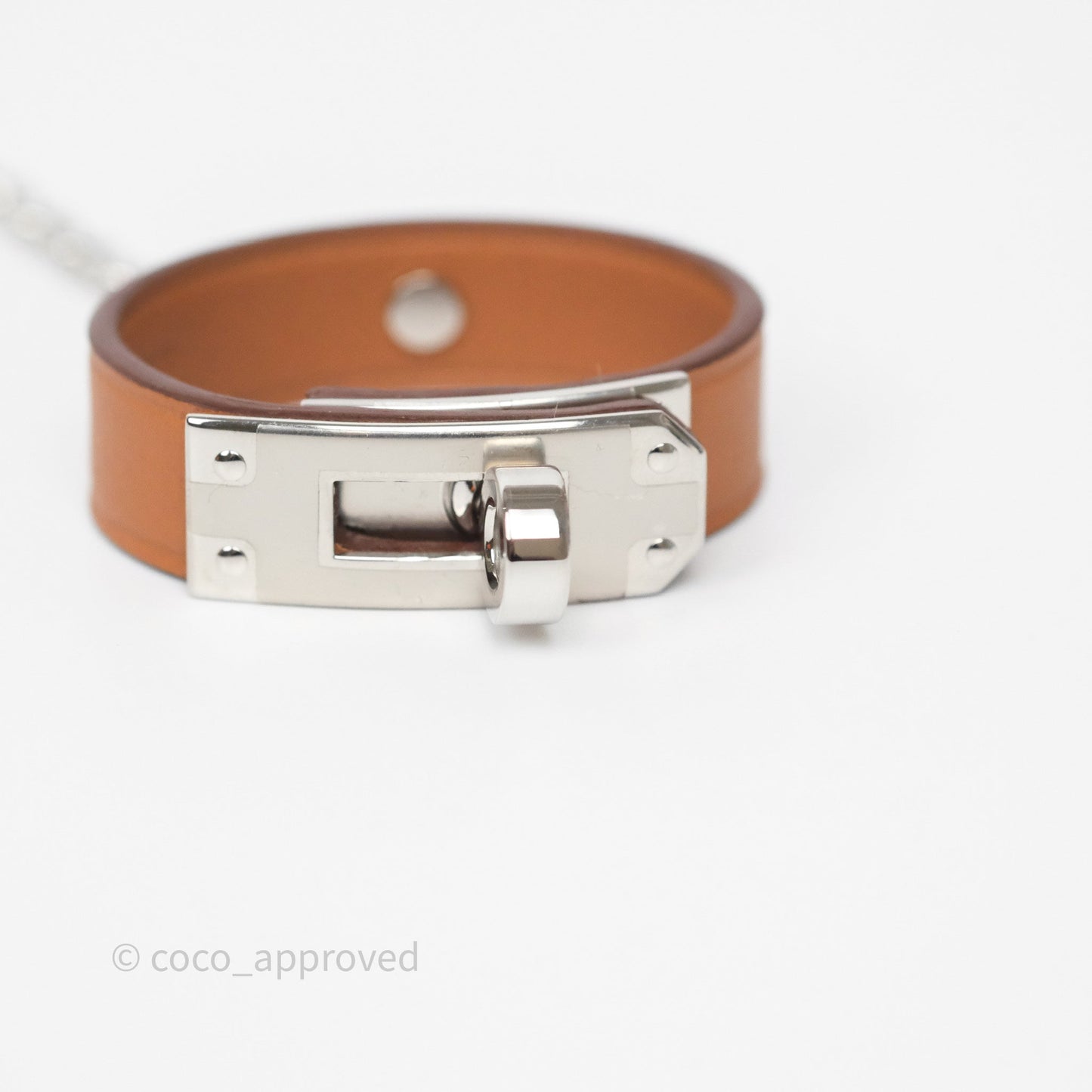 Hermès Kelly Glove Clip Gold Swift Palladium Hardware