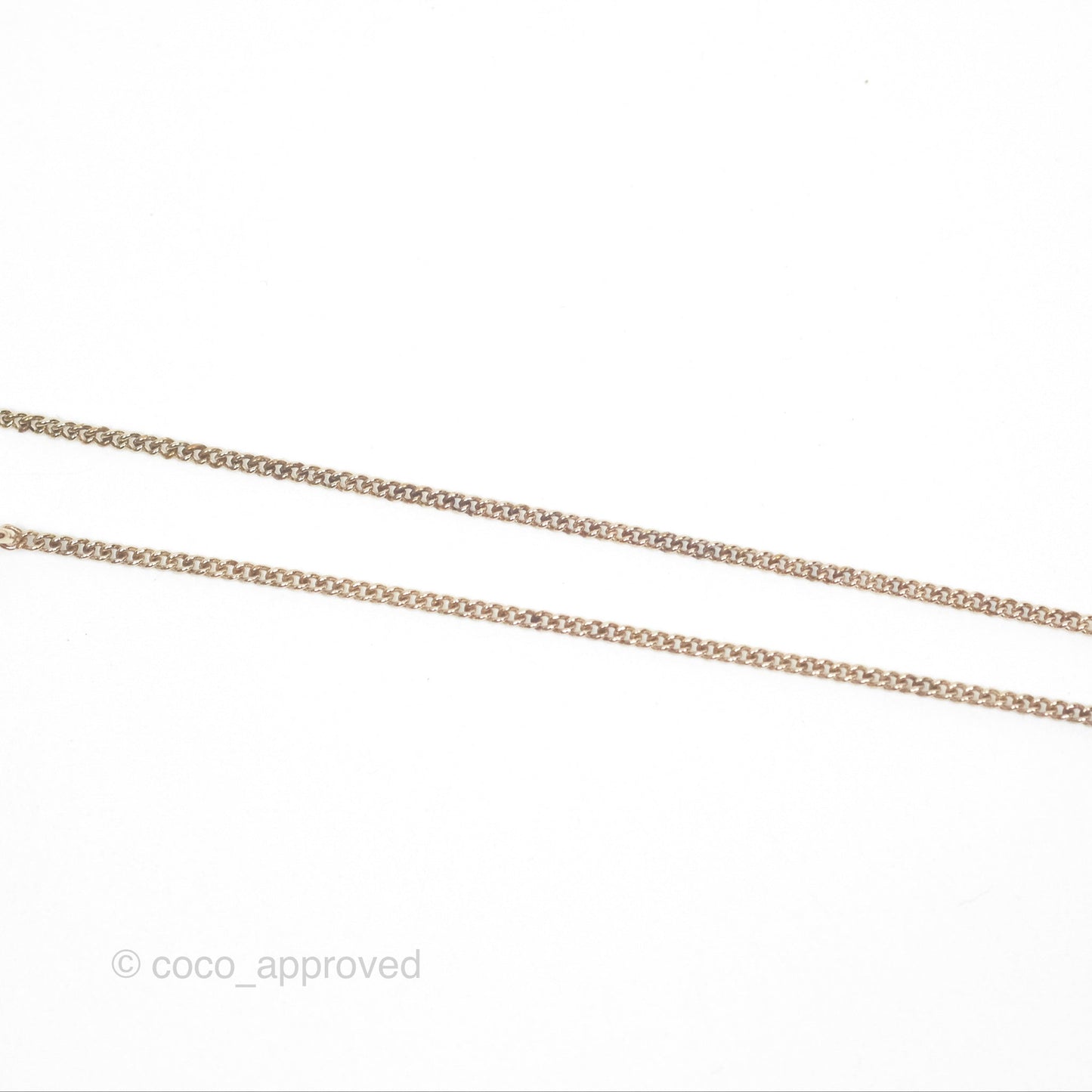 Chanel CC Sphere Locket Necklace Gold Tone 21S