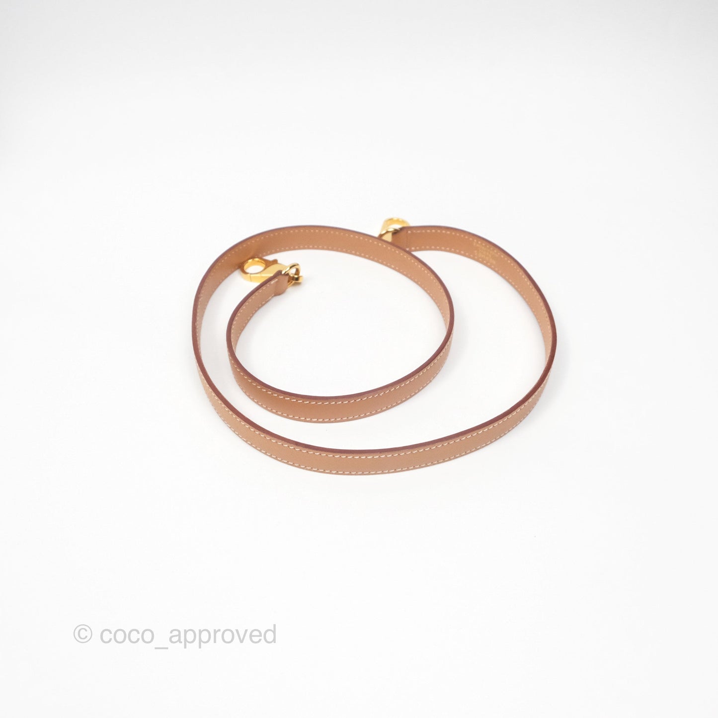 Hermes Vintage Kelly 32 Retourne Natural Gold Hardware