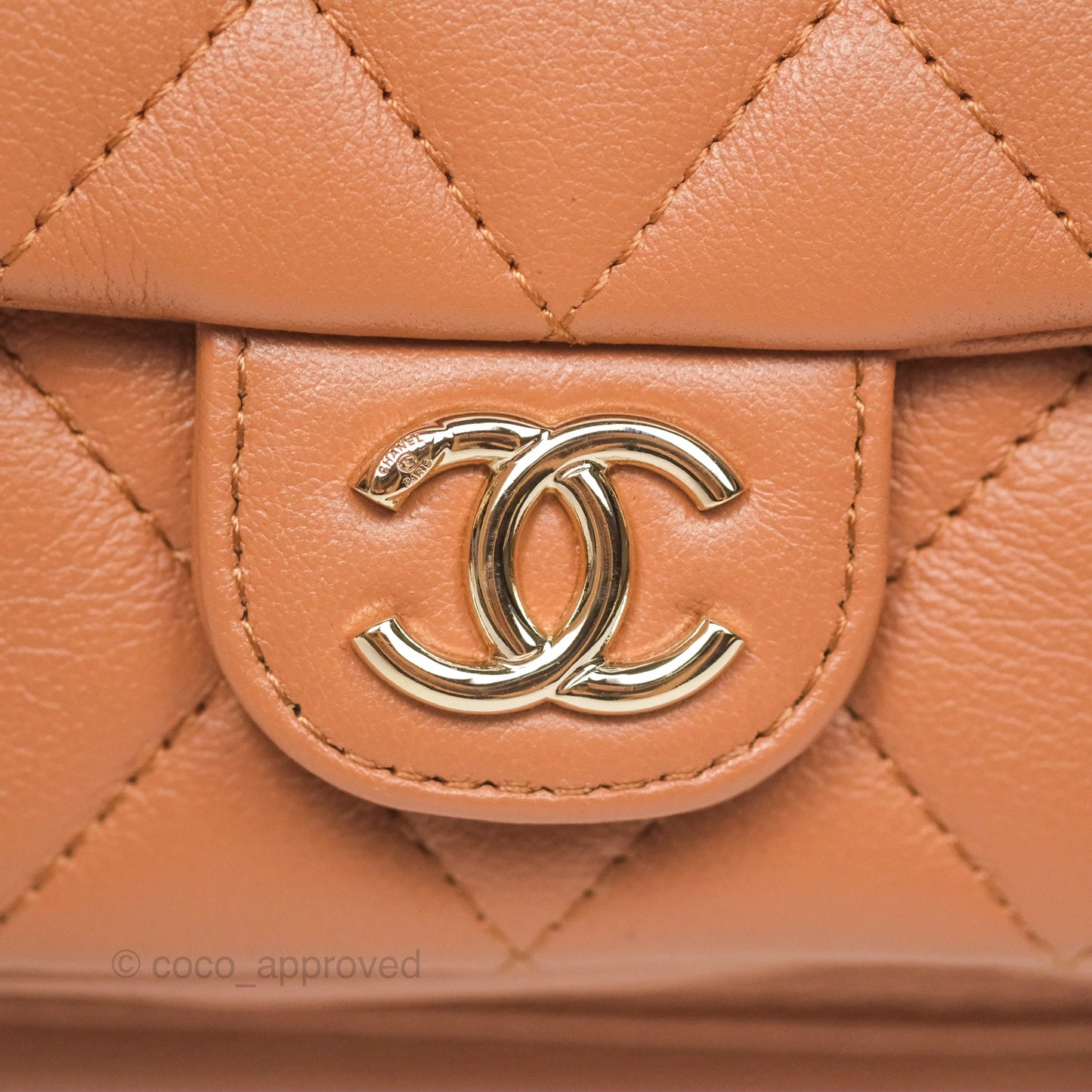 Chanel Small Duma Drawstring Backpack Camel Calfskin 24P